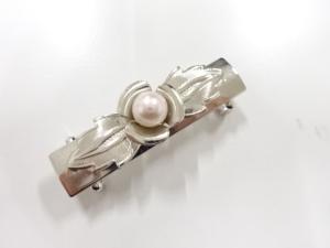 アンティーク　パール　帯留め